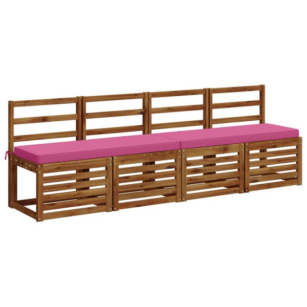 2-delade Bänk Kuddar VUGHT 2 st 100% Polyester Rosa
