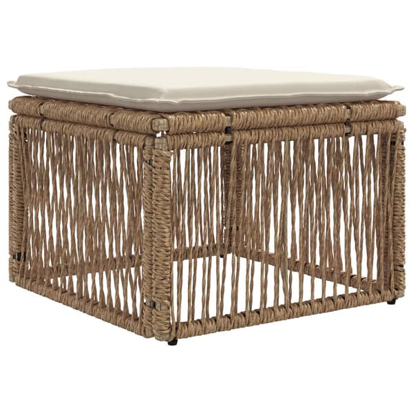 Trädgårdsoffset 9 pcs Beige konstrotting