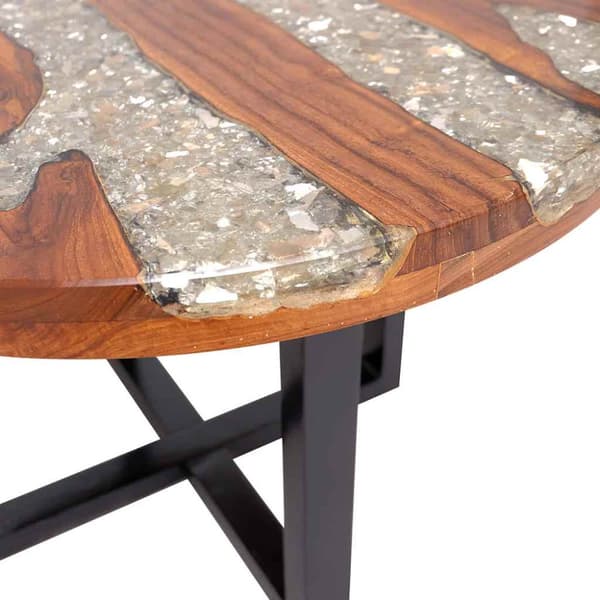 Soffbord teakträ harts 60 cm
