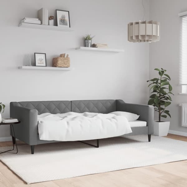 Dagbädd mörkgrå 90x190 cm tyg