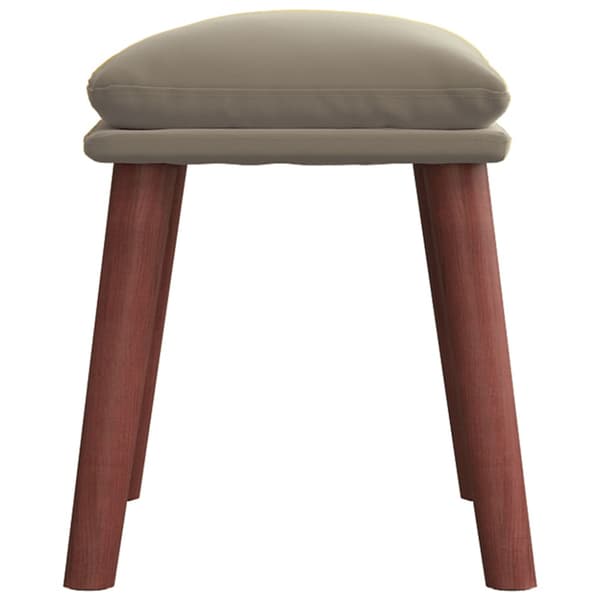 Fotpall ljusgrå 45x29,5x35 cm sammet