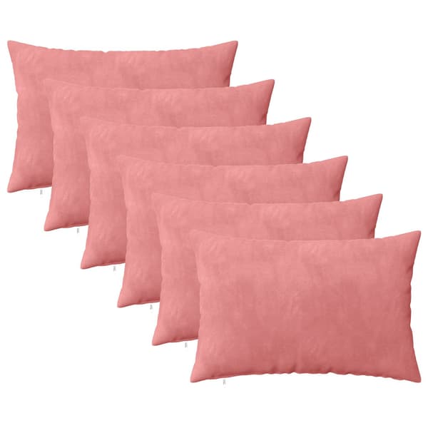 Kuddöverdrag 6 st HEERLEN Rosa 30 x 50 cm Sammet