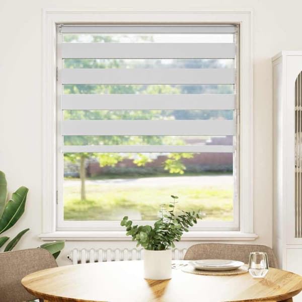 Rullgardin zebra vit 110x100 cm tyg bredd 105,9 cm polyester