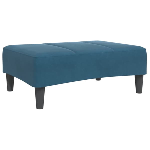 Fotpall Blå 77x55x31 cm sammet