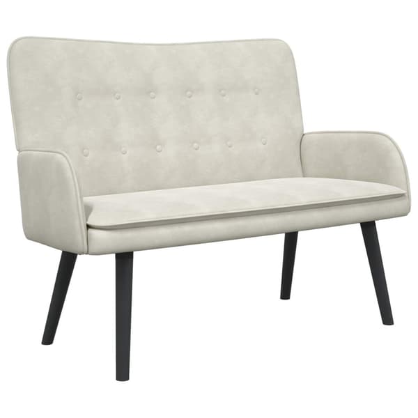 Tvåsitssoffa Kräm 115 x 61 x 87 cm Sammet