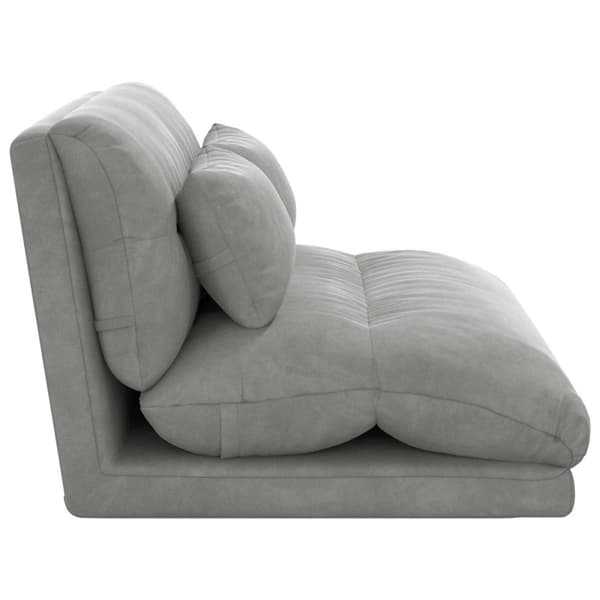 Golvstol Ljusgrå 110 x 82 x 55 cm Sammet