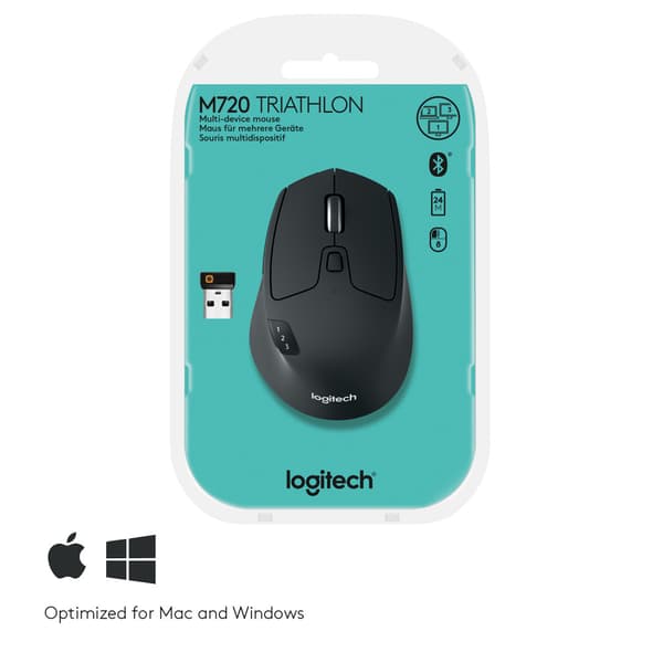 Logitech M720 datormöss högerhand Trådlös RF + Bluetooth Optisk 1000 DPI