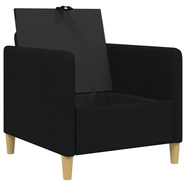 Soffa med förvaring Svart 72 x 78 x 87 cm Polyester