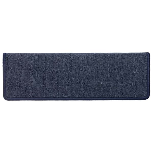 Trappmattor 30 st 65x21x4 cm mörkgrå och blå rektangulär kant
