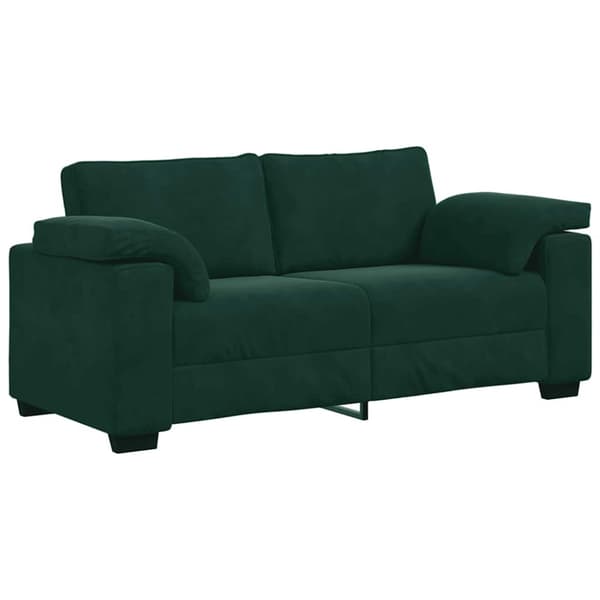 Tvåsitssoffa mörkgrön 180x77x82 cm sammet
