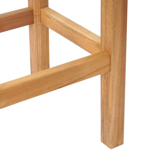 Barpall 2 pcs Brun Massivt teakträ