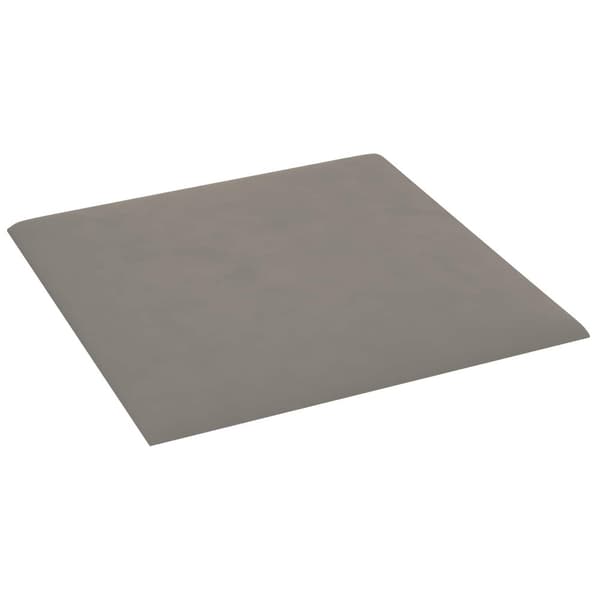 Väggsänggavel 12 pcs Ljusgrå 30 x 30 cm Sammet