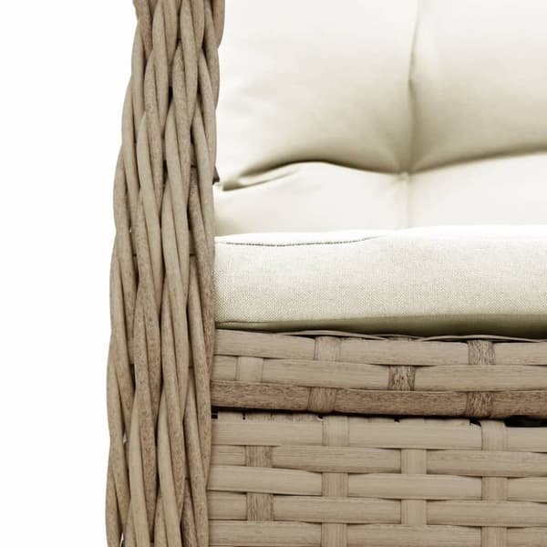 Justerbara trädgårdsstolar 2 st beige konstrotting