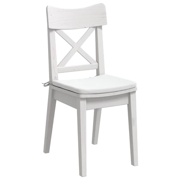 Sittkuddar 4 pcs Vit 40 x 40 x 3 cm tyg