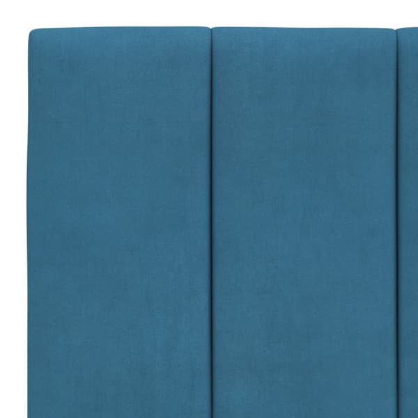 Headboard Cushion "Hanko" Blue 100 cm Velvet