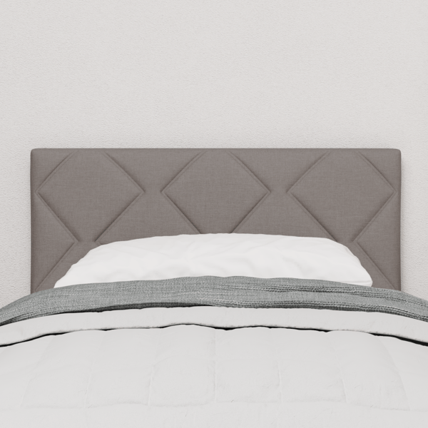 LED huvuddyna Taupe 80 cm tyg