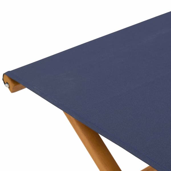 Deck Chair 2 pcs Massiv Eukalyptus Trä Blå
