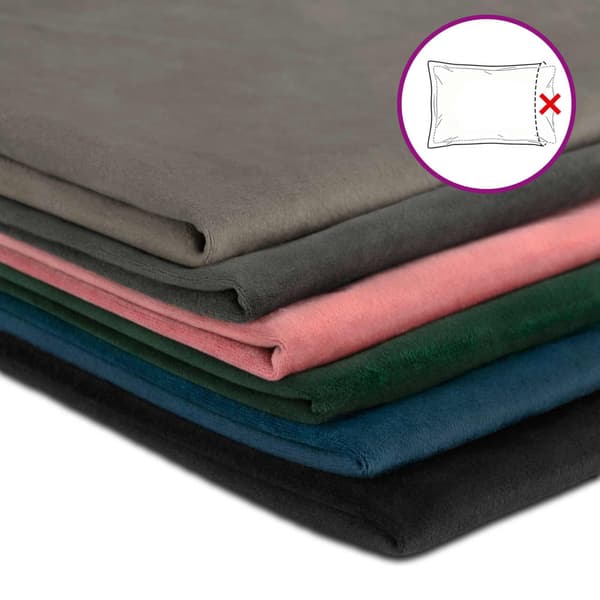 Kuddöverdrag 2 st HEERLEN Ljusgrå 65 x 65 cm Sammet