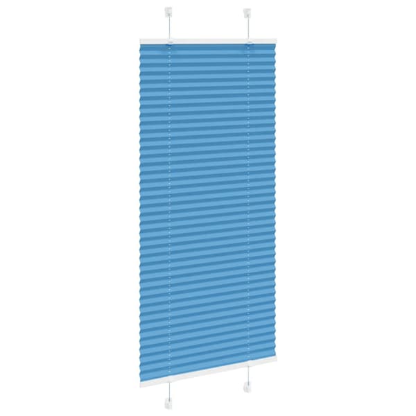 Plisserad persienn blå 55x150cm tyg bredd 54,4cm polyester