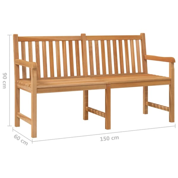 Trädgårdsbänk 150 cm massiv teak