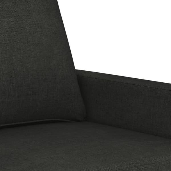 2-sitssoffa ljusgrå Svart 120 cm tyg