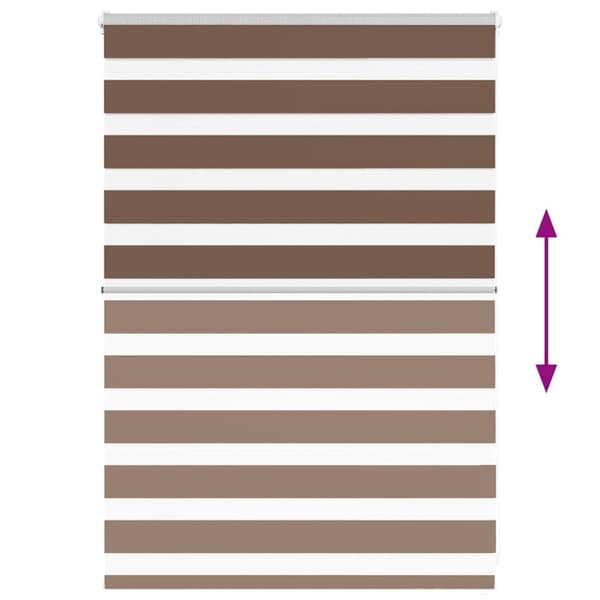 Rullgardin zebra brun 95x100 cm tyg bredd 90,9 cm polyester