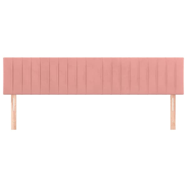 Sänggavlar rosa 200x5x78/88 cm sammet