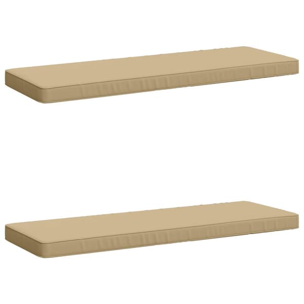 2-delade Bänk Kuddar VUGHT 2 st 100% Polyester Beige