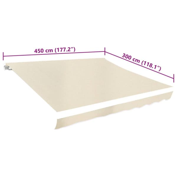Markisduk gräddvit 4,5x3 m