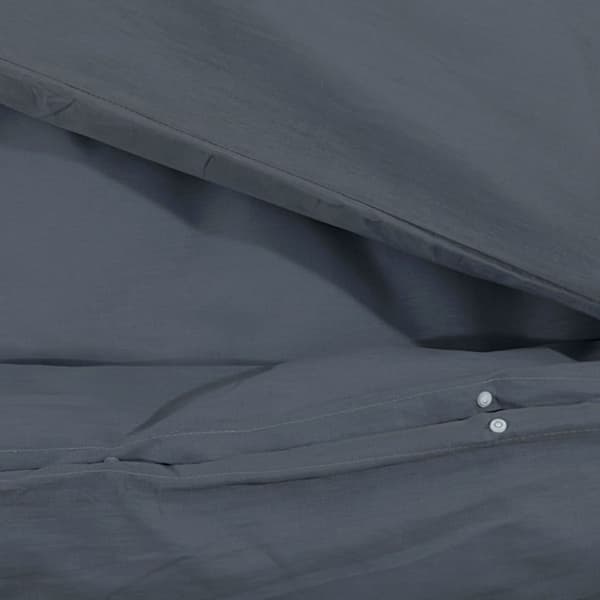 Bäddset antracit 135x200 cm bomull