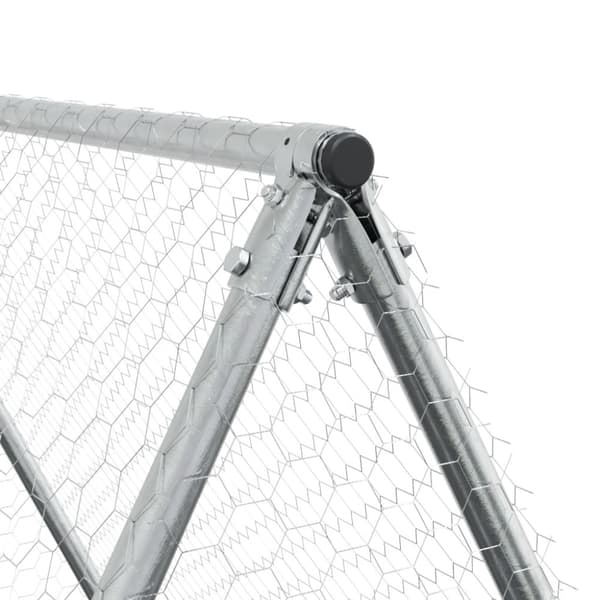 Hönsbur silver 200x100x190 cm galvaniserat stål