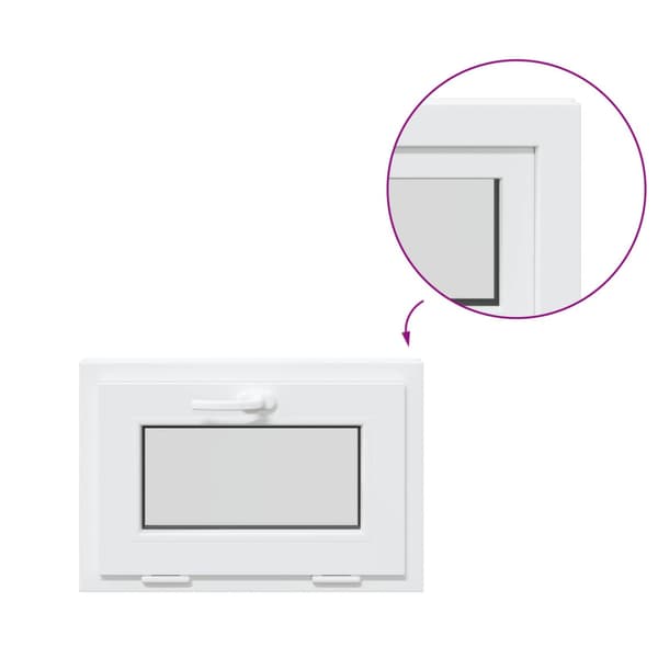 Källarfönster RISOR 60 x 40 cm PVC och glas Vit