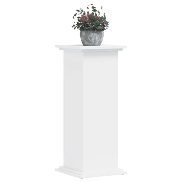 Växtställ vit 33x33x80 cm konstruerat trä