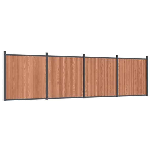 Staketpanel brun 699x186 cm WPC