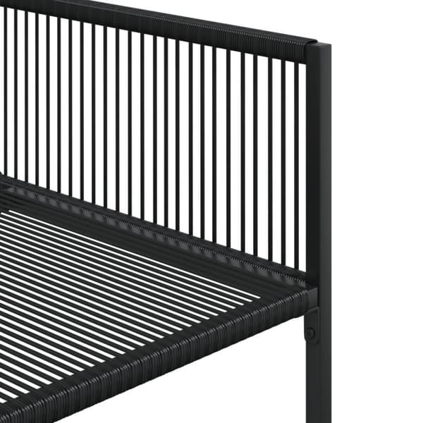 Trädgårdsstolar 4 st svart konstrotting
