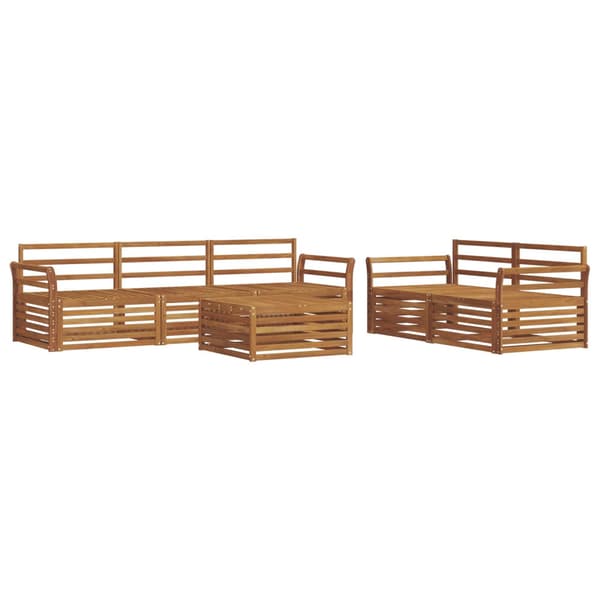 Utomhussoffset 6 pcs Naturfärg