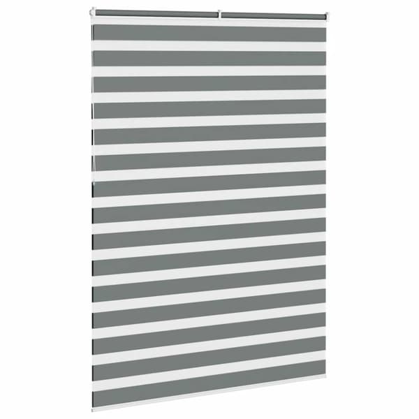 Rullgardin zebra mörkgrå 165x230 cm tyg bredd 160,9cm polyester