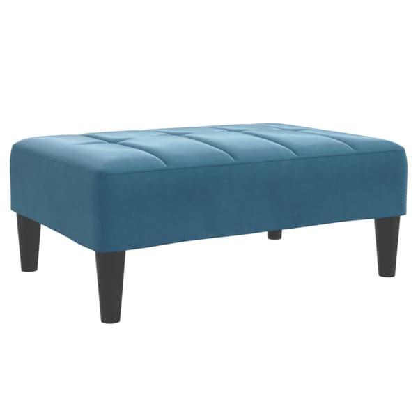 Fotpall Blå 77x55x31 cm sammet