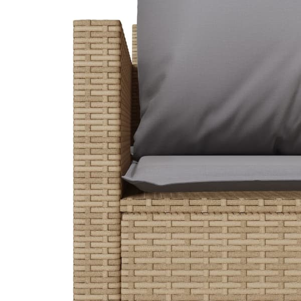 Bistrogrupp med dynor 3 delar beige konstrotting