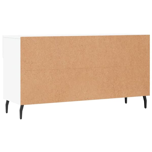 Skobänk vit 102x35x55 cm konstruerat trä