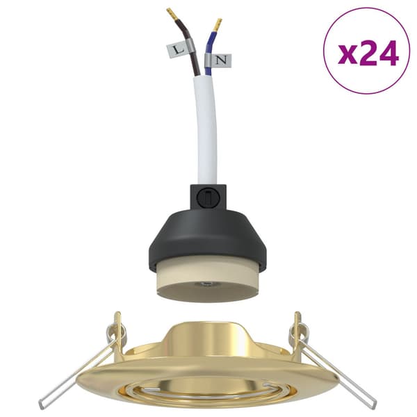 Spotlight 24 pcs Guld 9 x 9 x 2.5 cm Metall