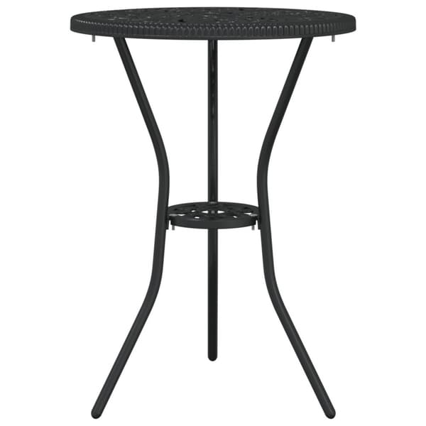 Trädgårds Bistro Set 3 pcs Svart Aluminium