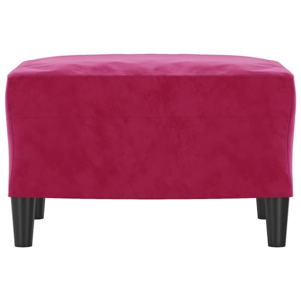 Fotpall vinröd 60x50x41 cm sammet