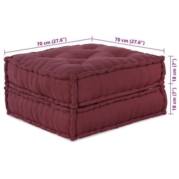 Modulsofa enhet 2 pcs Bordeaux 140 x 70 x 36 cm Tyg