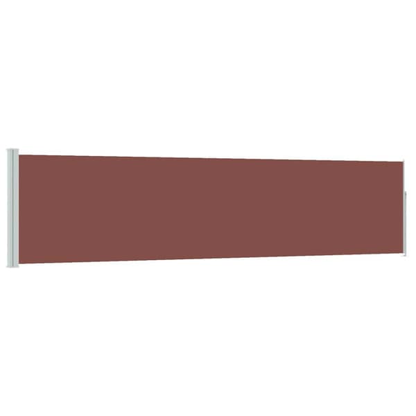 Infällbar sidomarkis 120x500 cm brun