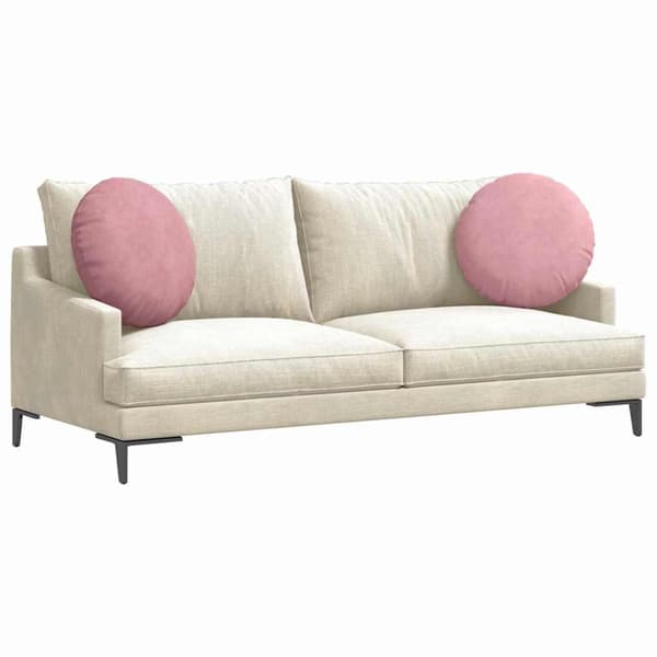 Sittkuddar 2 pcs Rosa Ø50 x 19 cm Sammet