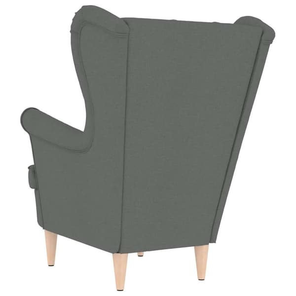 Fåtölj mörkgrå 74x84x100 cm tyg