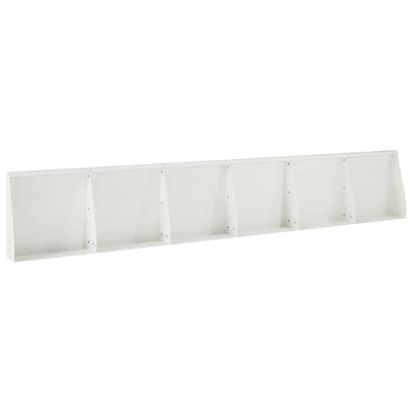 Stödvägg 6 st 40 x 12 x 30 cm Stål Vit