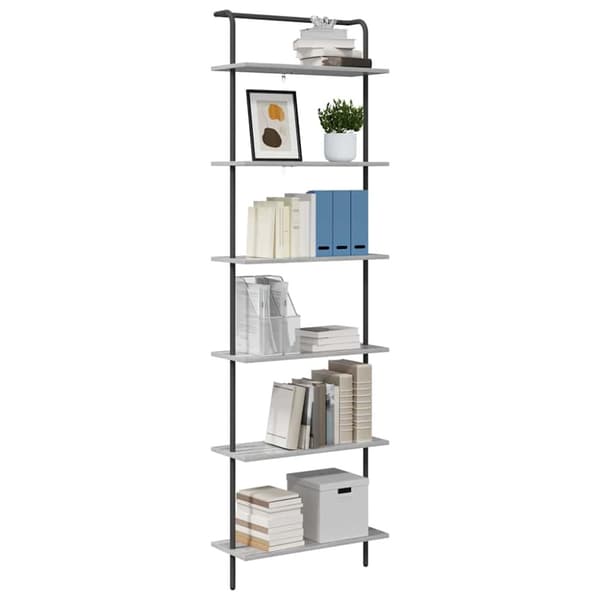 Hyllsystem Grå Sonoma 60 x 24 x 203 cm Konstruerat trä