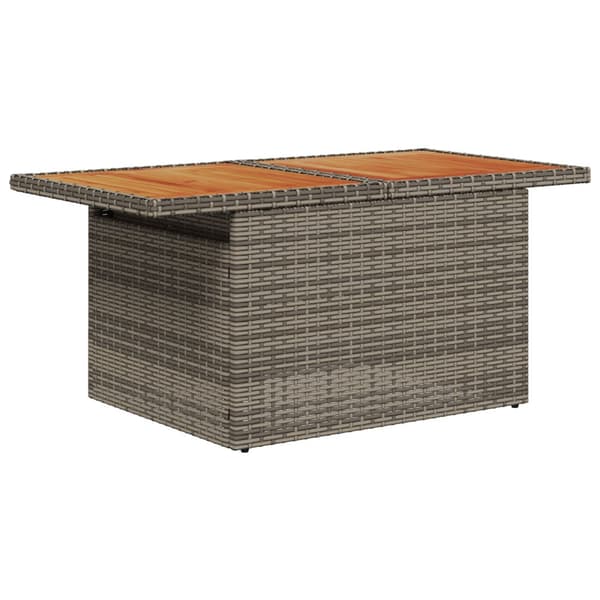Trädgårdsoffset med lagring 7 pcs Grå Poly rattan